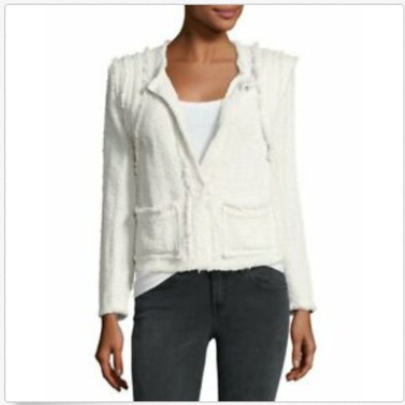IRO White Aidan Tweed Jacket sz 6 (38) - Picture 1 of 14